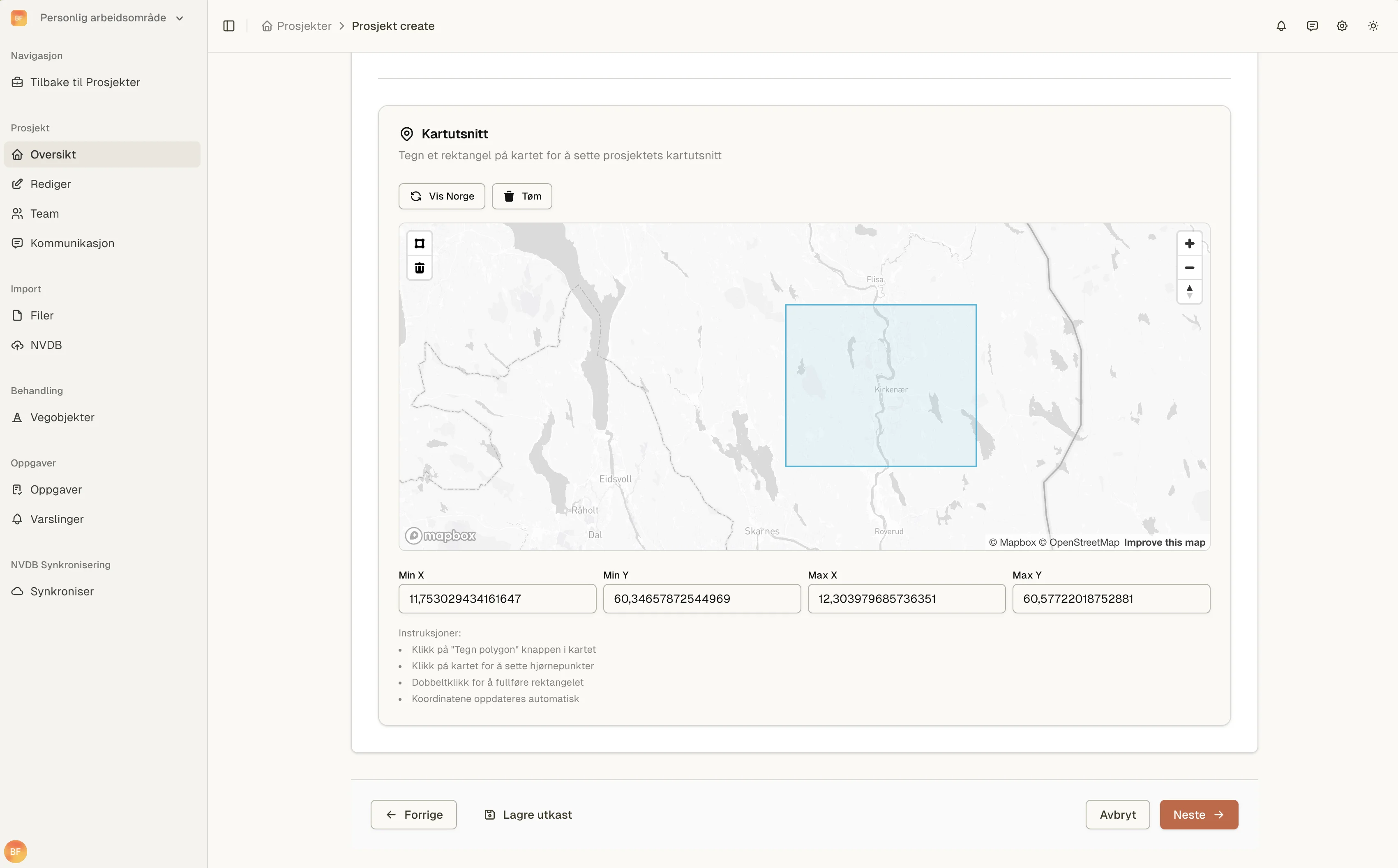 Geoniq produktgrensesnitt viser Universelt utformet