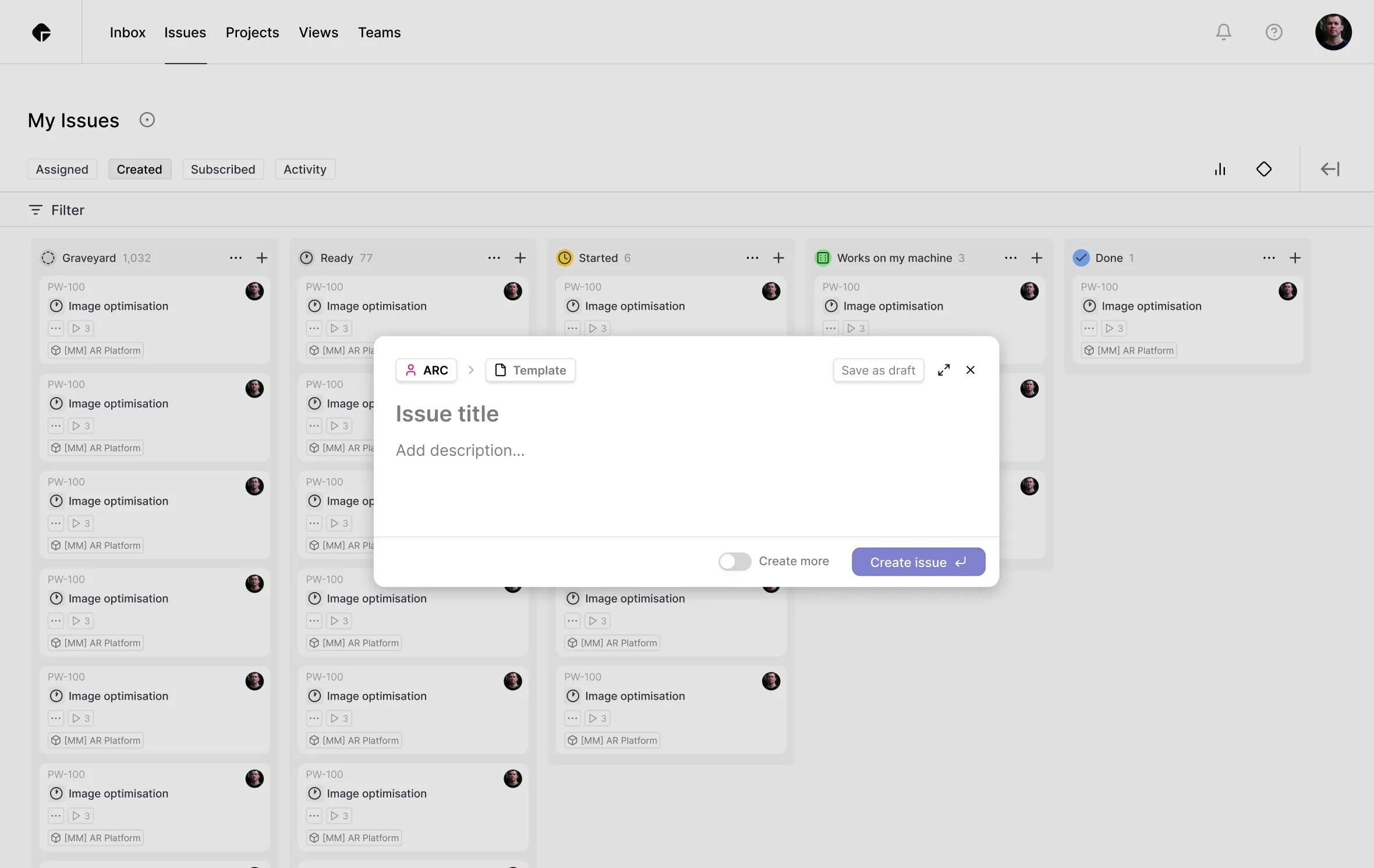 Geoniq produktgrensesnitt viser Sikkerhet